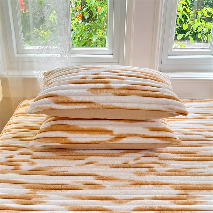 91家纺网 家纺一手货源 找家纺 （总）梦舒羽 2025新款法莱绒床笠法兰绒床垫保护套牛奶绒兔毛绒席梦思床垫套-抽条