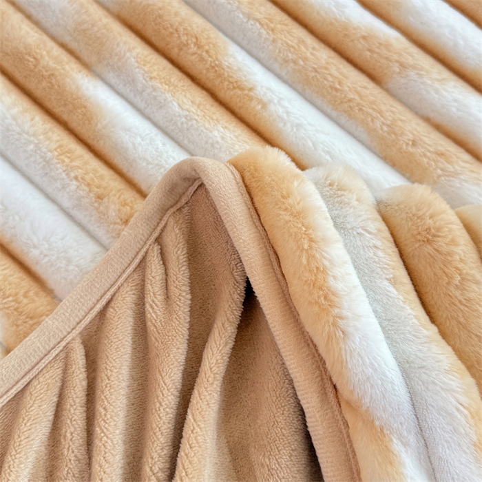 91家纺网 家纺一手货源 找家纺 圣比熊 2025新款兔毛绒床裙法兰绒床垫保护罩牛奶绒床垫法莱绒床单罩-抽条 兔毛绒抽条-梦幻奶咖