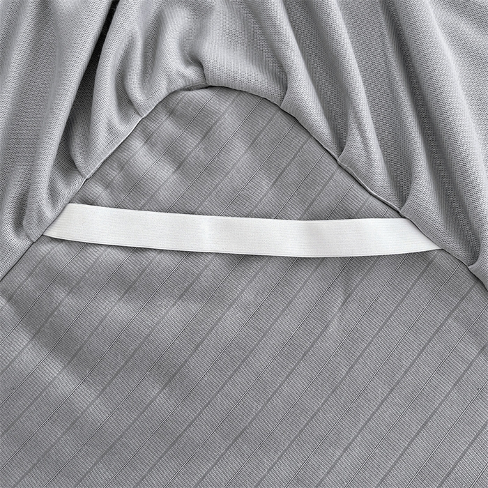 91家纺网 家纺一手货源 找家纺 梦舒羽 2025新款法莱绒床裙法兰绒床垫保护罩牛奶绒兔毛绒床垫床单罩-抽条 法莱绒抽条-烟雨灰