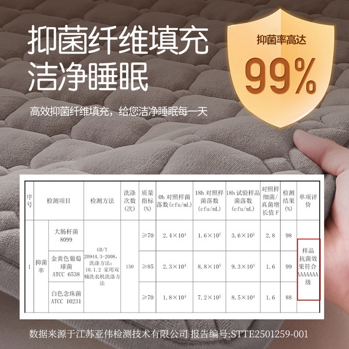 91家纺网 家纺一手货源 找家纺 丽诺床垫 2025新款高克重宝宝绒纯色抗菌床褥 烟灰色