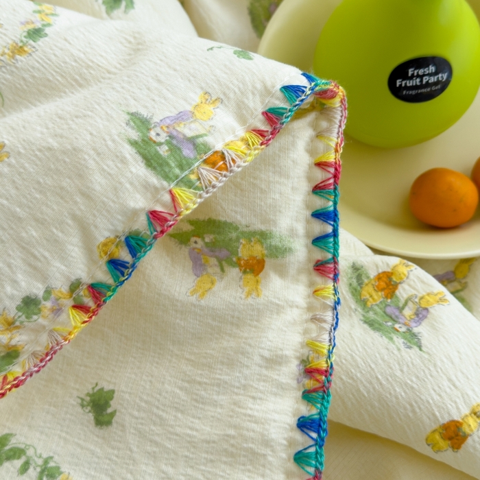 91家纺网 家纺一手货源 找家纺 （总）澜妃 2025新款云感双层纱抗菌贝壳边夏被夏凉被空调被