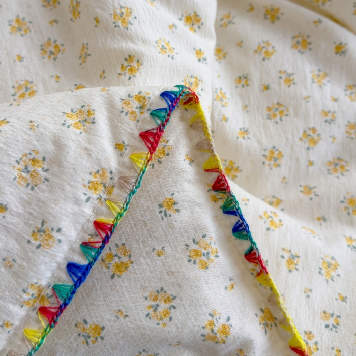 91家纺网 家纺一手货源 找家纺 澜妃 2025新款云感双层纱抗菌贝壳边夏被夏凉被空调被 贝壳边-橘子海