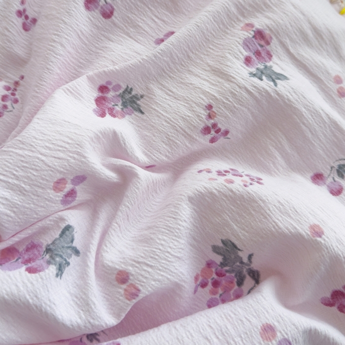 91家纺网 家纺一手货源 找家纺 澜妃 2025新款云感双层纱抗菌贝壳边夏被夏凉被空调被 贝壳边-葡萄七分甜