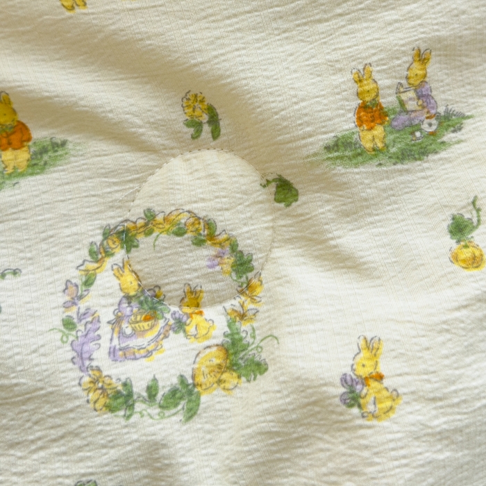 91家纺网 家纺一手货源 找家纺 澜妃 2025新款云感双层纱抗菌贝壳边夏被夏凉被空调被 贝壳边-兔子的世界