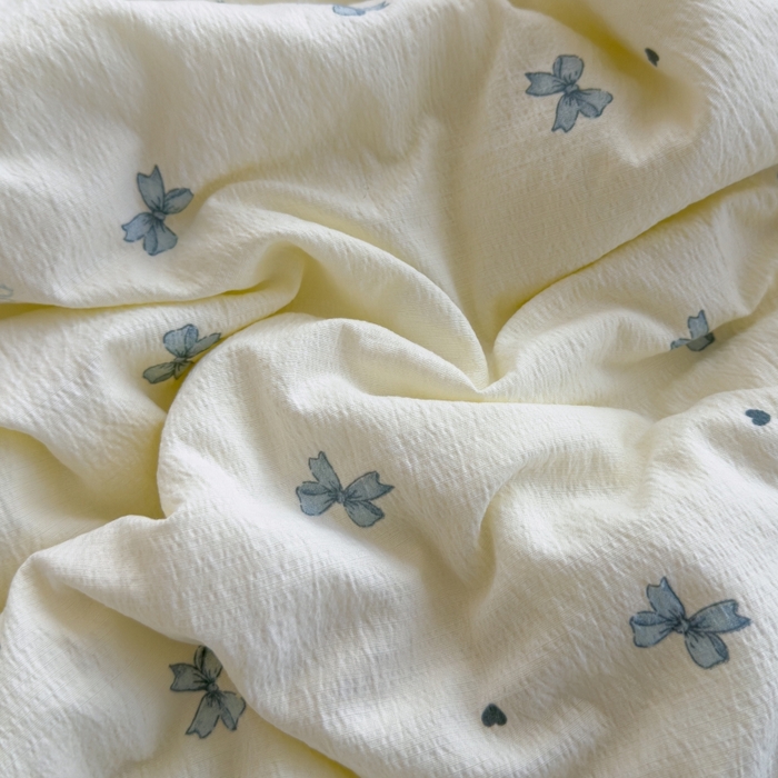 91家纺网 家纺一手货源 找家纺 澜妃 2025新款云感双层纱抗菌贝壳边夏被夏凉被空调被 贝壳边-相思蓝