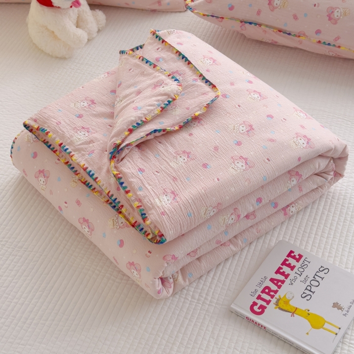 澜妃 2025新款云感双层纱抗菌贝壳边夏被夏凉被空调被 贝壳边-小美冰激凌