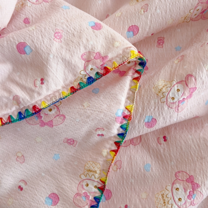 91家纺网 家纺一手货源 找家纺 澜妃 2025新款云感双层纱抗菌贝壳边夏被夏凉被空调被 贝壳边-小美冰激凌