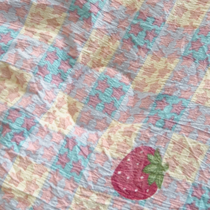 91家纺网 家纺一手货源 找家纺 澜妃 2025新款云感双层纱抗菌贝壳边夏被夏凉被空调被 贝壳边-有草莓的地方