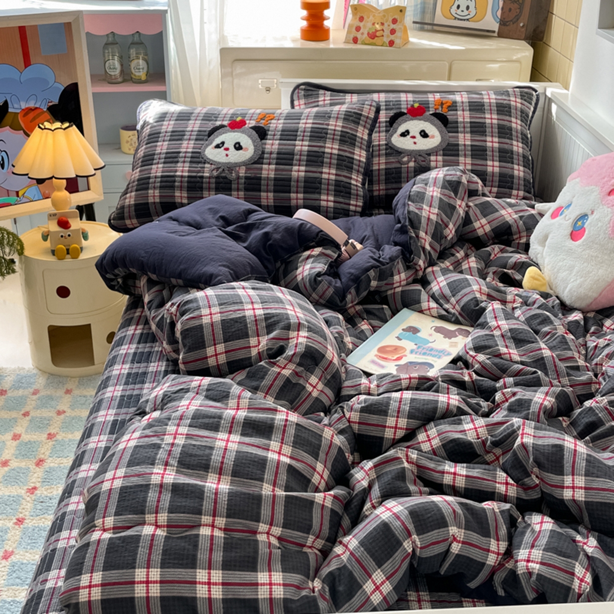 91家纺网 家纺一手货源 找家纺 （总）云玲时尚 2025新款云感懒人冬季一体被床盖四件套