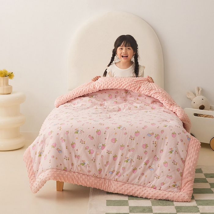 （总）嗨生活 2025新款全棉双层纱豆豆被儿童被春秋被冬被幼儿园被子系列