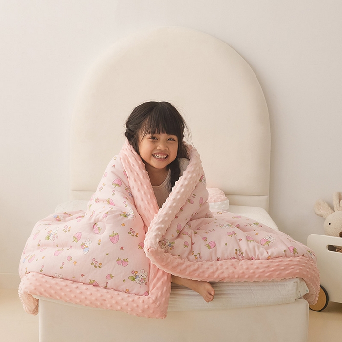 91家纺网 家纺一手货源 找家纺 （总）嗨生活 2025新款全棉双层纱豆豆被儿童被春秋被冬被幼儿园被子系列