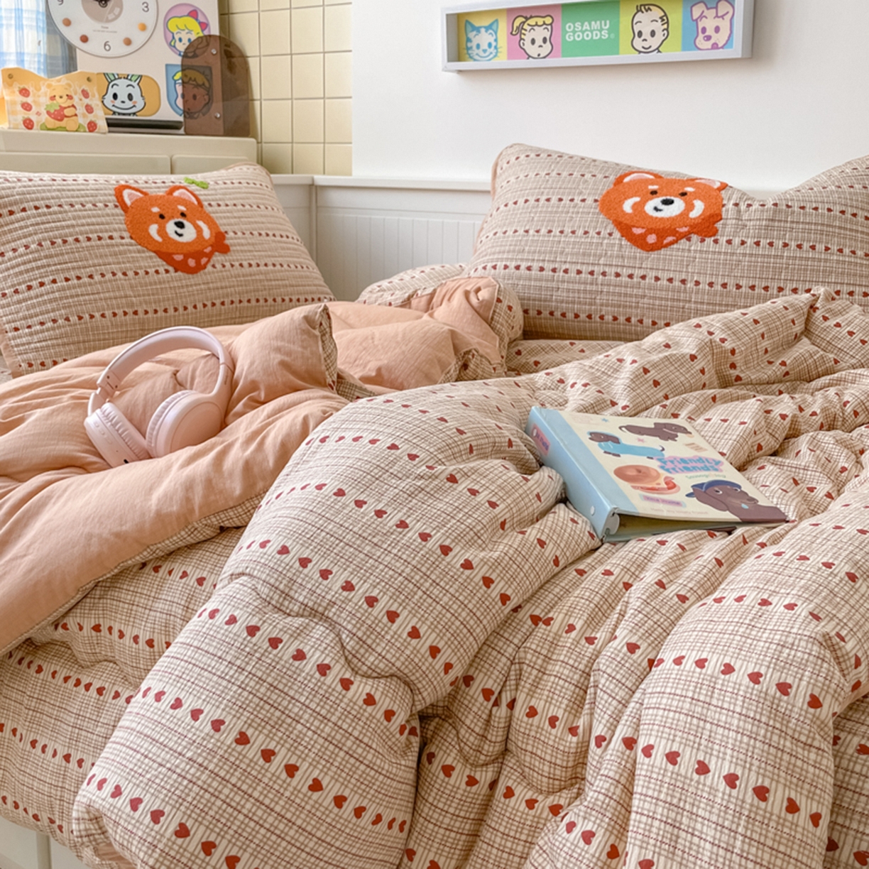 91家纺网 家纺一手货源 找家纺 云玲时尚 2025新款云感懒人冬季一体被床盖四件套 美美狐