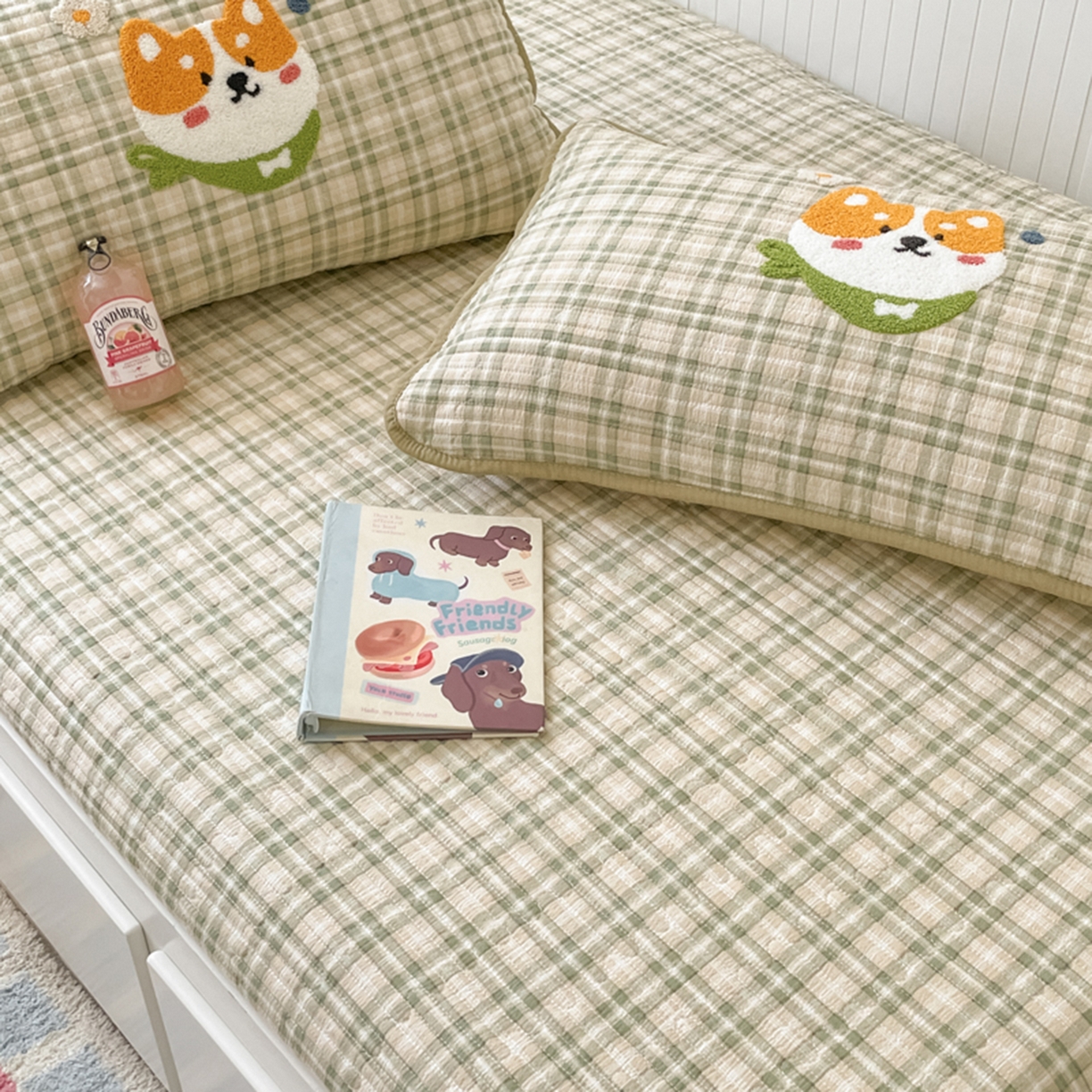 91家纺网 家纺一手货源 找家纺 云玲时尚 2025新款云感懒人冬季一体被床盖四件套 幸运狗