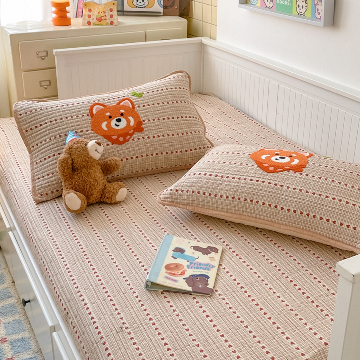 91家纺网 家纺一手货源 找家纺 云玲时尚 2025新款云感懒人冬季一体被床盖四件套 美美狐