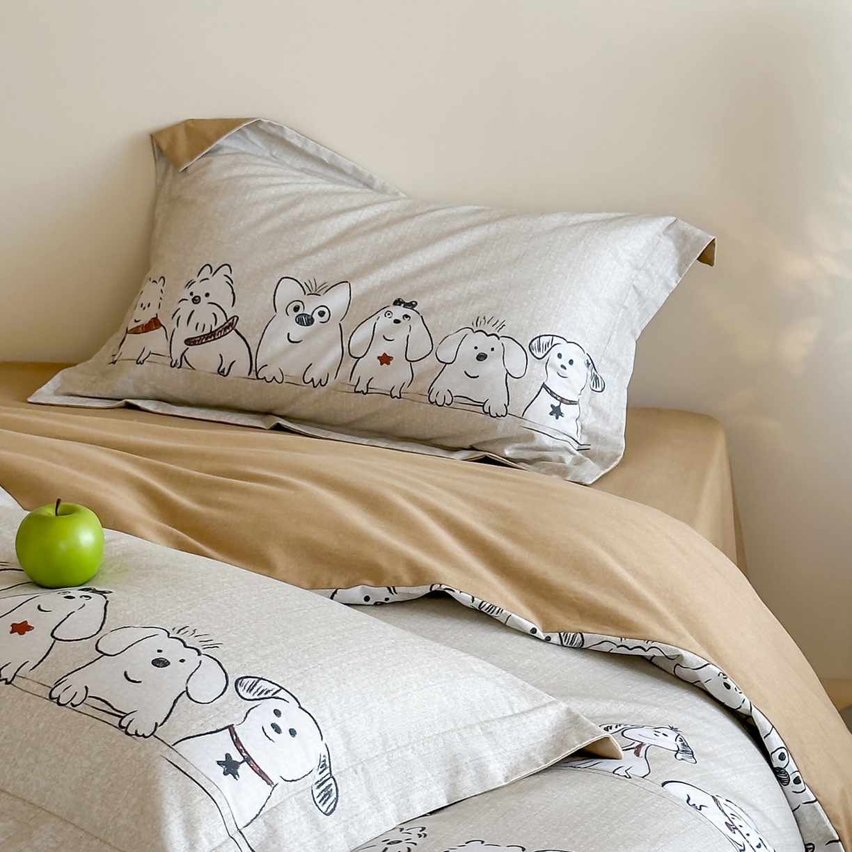 91家纺网 家纺一手货源 找家纺 时年家纺 2025新款全棉磨毛大版卡通印花系列套件 小奥汀