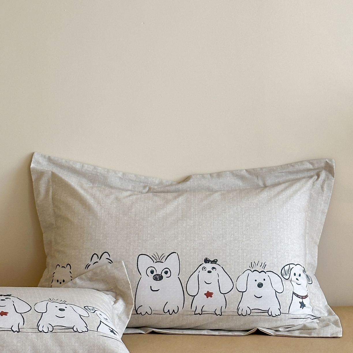 91家纺网 家纺一手货源 找家纺 时年家纺 2025新款全棉磨毛大版卡通印花系列套件 小奥汀