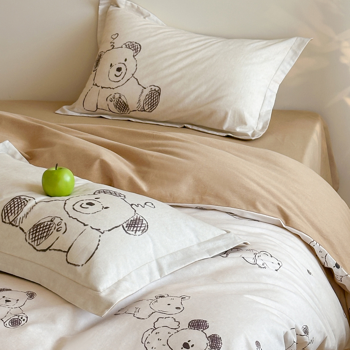 91家纺网 家纺一手货源 找家纺 （总）时年家纺 2025新款全棉磨毛大版卡通印花系列套件