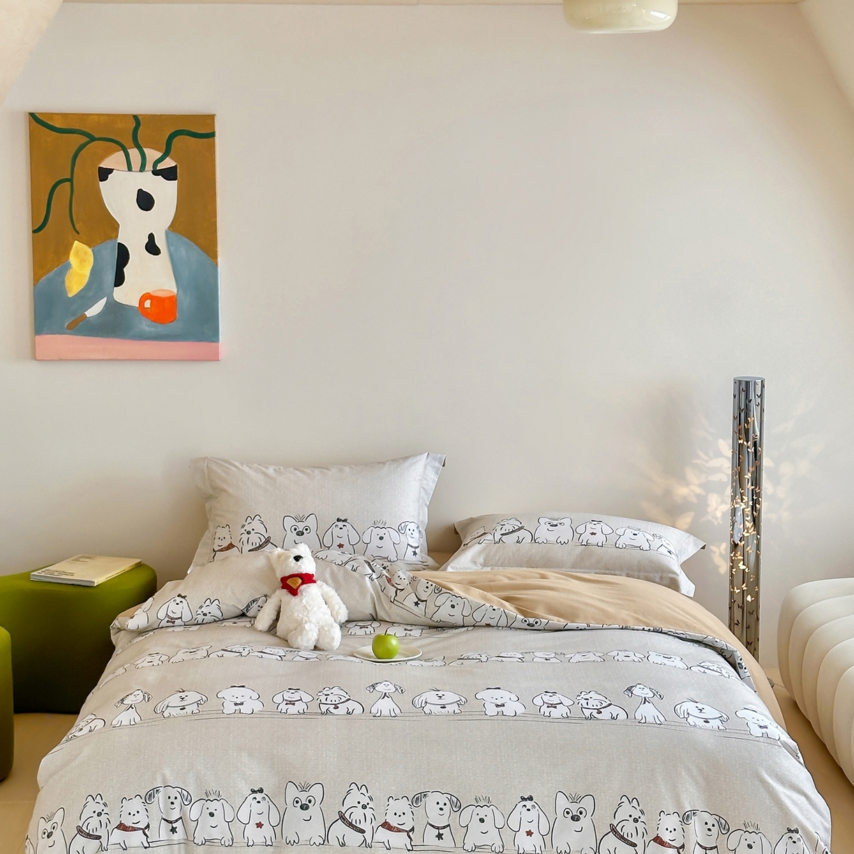 91家纺网 家纺一手货源 找家纺 （总）时年家纺 2025新款全棉磨毛大版卡通印花系列套件