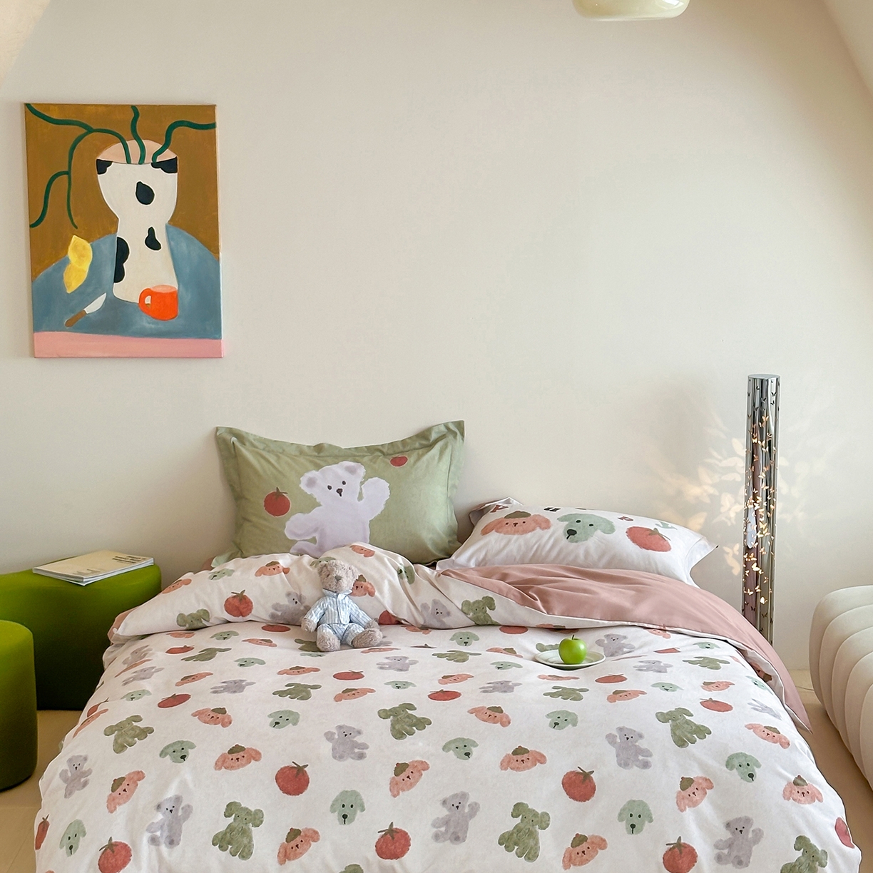 91家纺网 家纺一手货源 找家纺 （总）时年家纺 2025新款全棉磨毛大版卡通印花系列套件