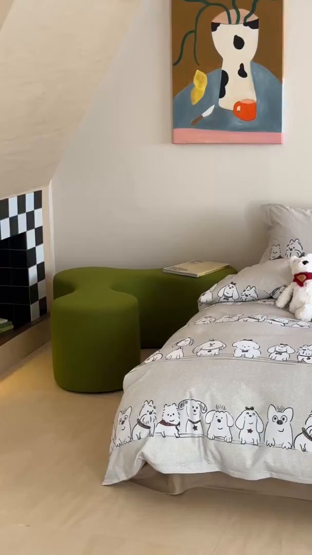 91家纺网 家纺一手货源 找家纺 时年家纺 2025新款全棉磨毛大版卡通印花系列套件 小奥汀