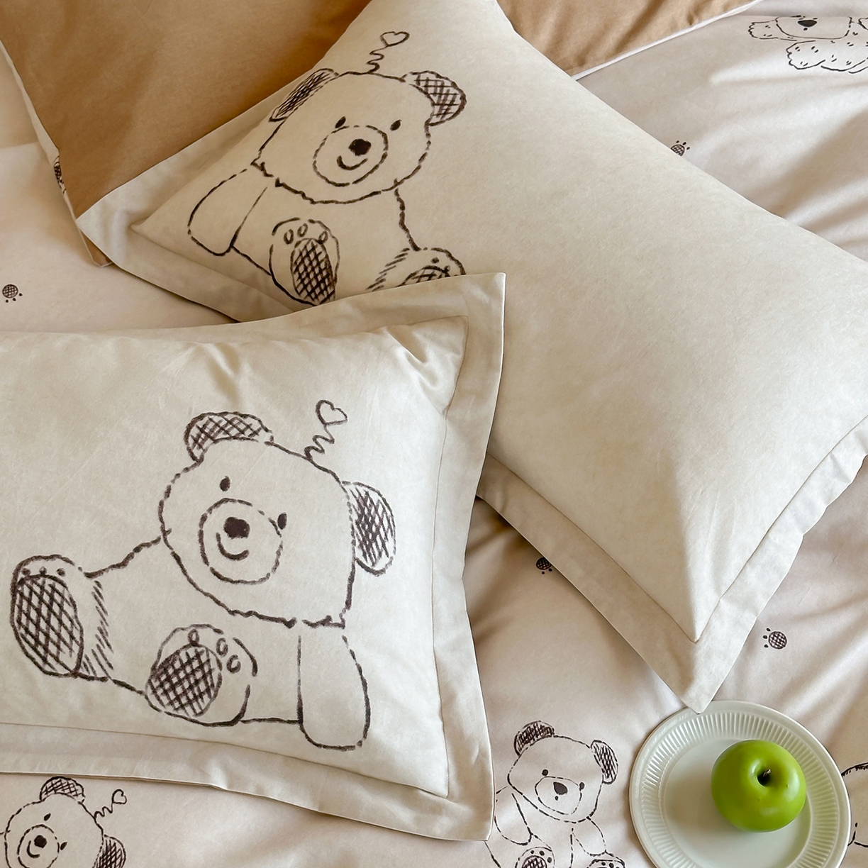 91家纺网 家纺一手货源 找家纺 （总）时年家纺 2025新款全棉磨毛大版卡通印花系列套件