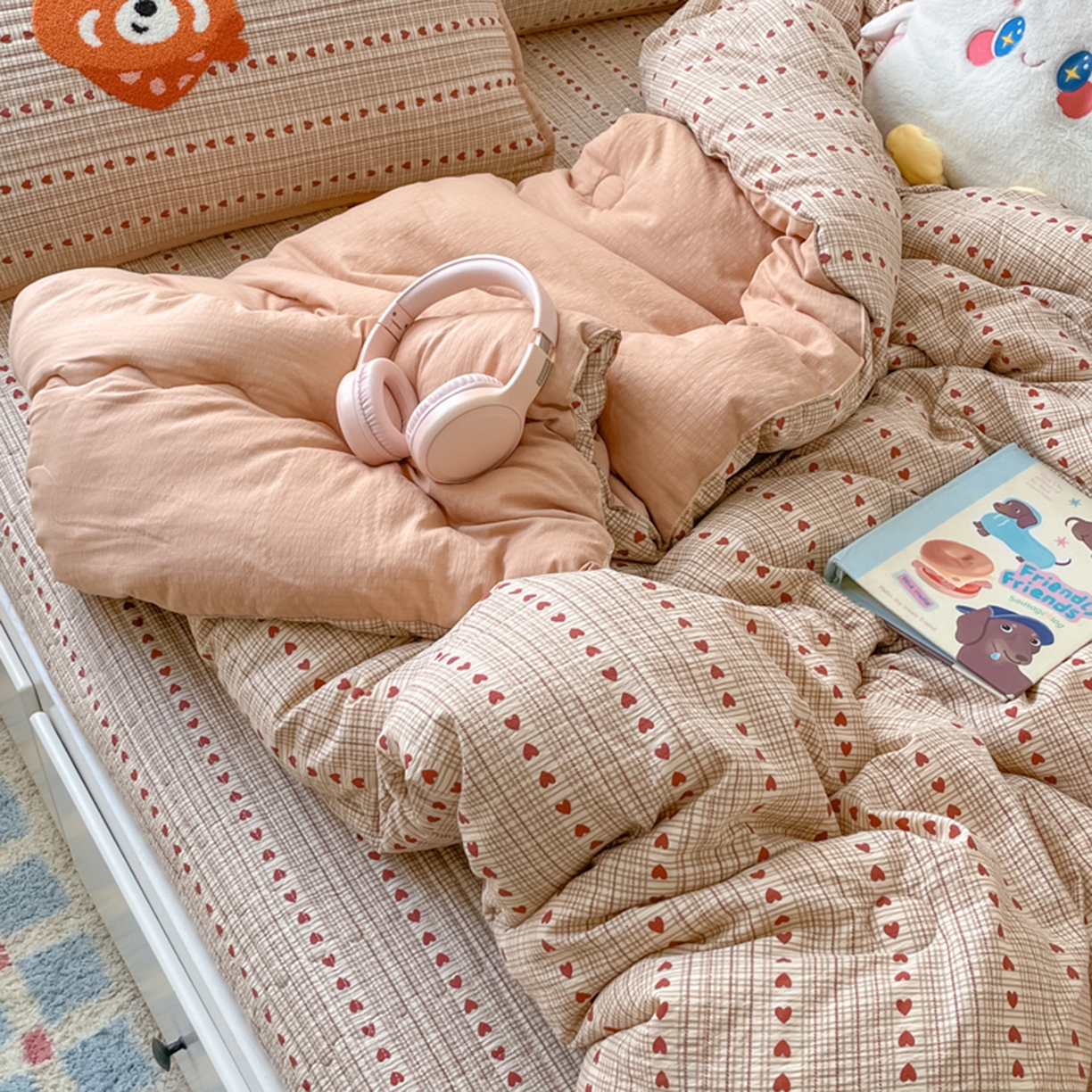 91家纺网 家纺一手货源 找家纺 云玲时尚 2025新款云感毛巾绣懒人冬季一体春秋冬被子被芯 美美狐