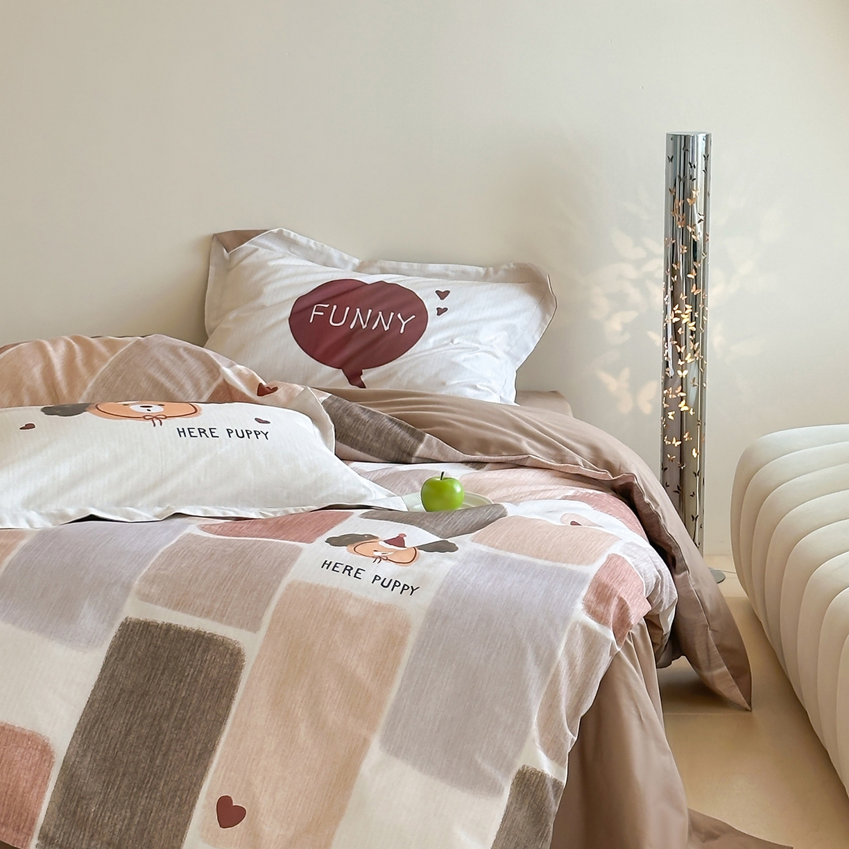 91家纺网 家纺一手货源 找家纺 时年家纺 2025新款全棉磨毛大版卡通印花系列套件 萌宝