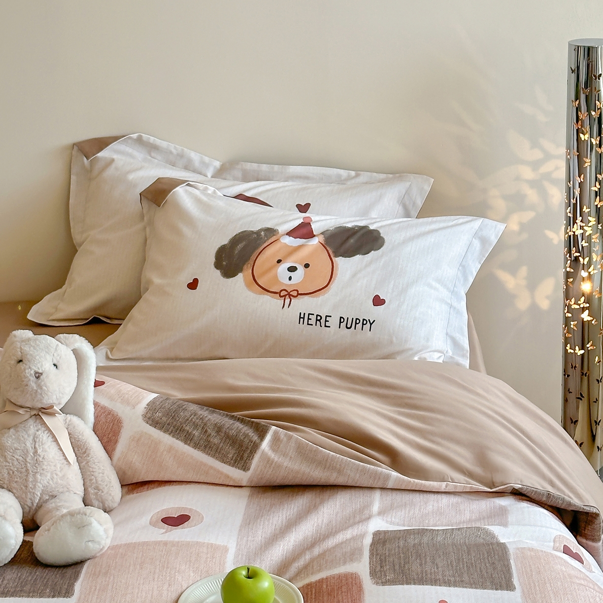 91家纺网 家纺一手货源 找家纺 时年家纺 2025新款全棉磨毛大版卡通印花系列套件 萌宝