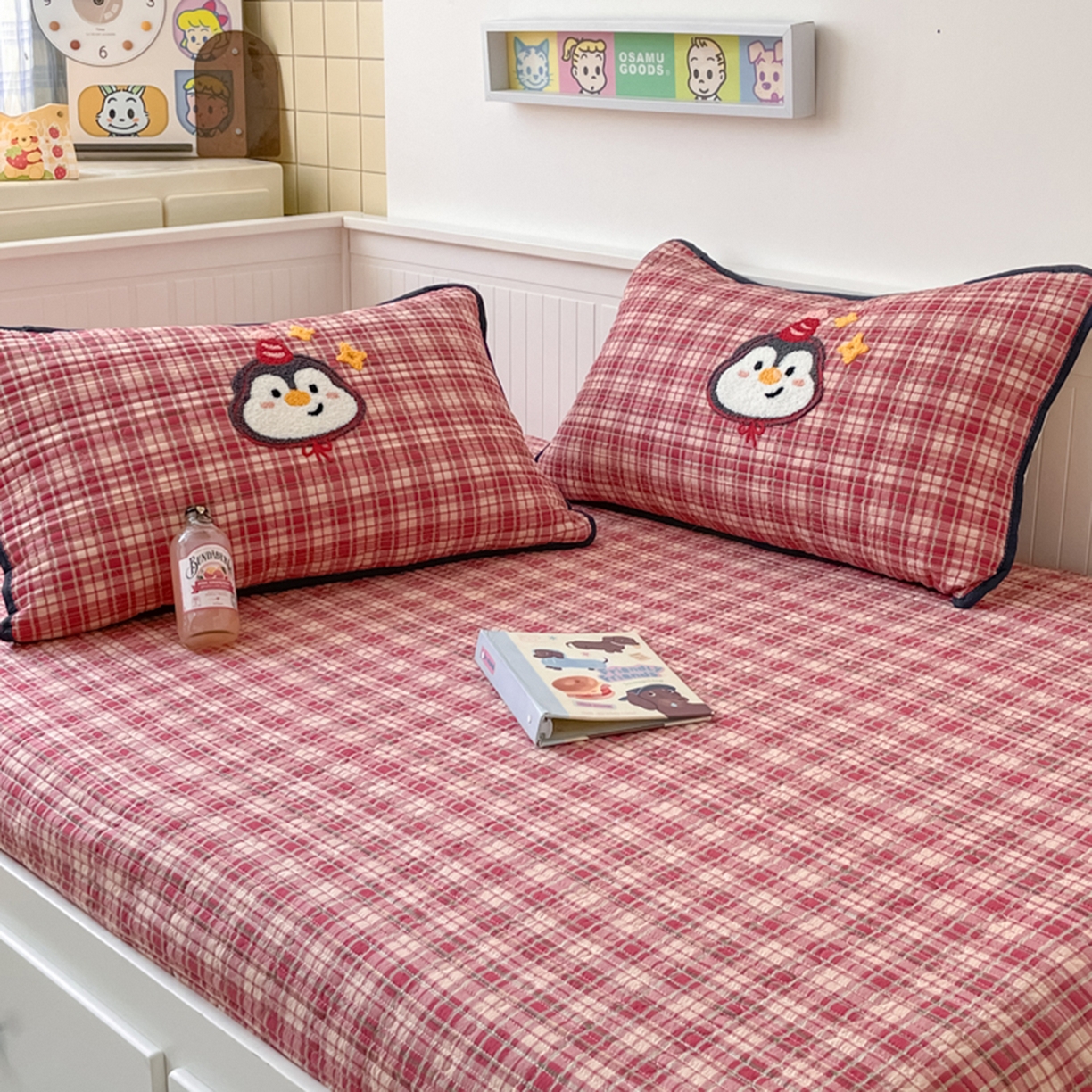 91家纺网 家纺一手货源 找家纺 云玲时尚 2025新款云感毛巾绣懒人冬季一体春秋冬被子被芯 企鹅