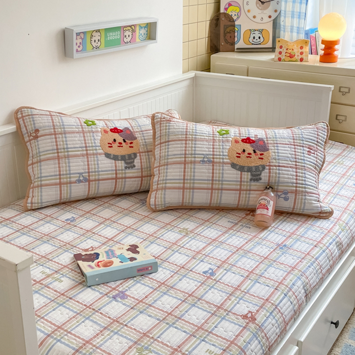 91家纺网 家纺一手货源 找家纺 云玲时尚 2025新款云感毛巾绣懒人冬季一体春秋冬被子被芯 萌萌猫