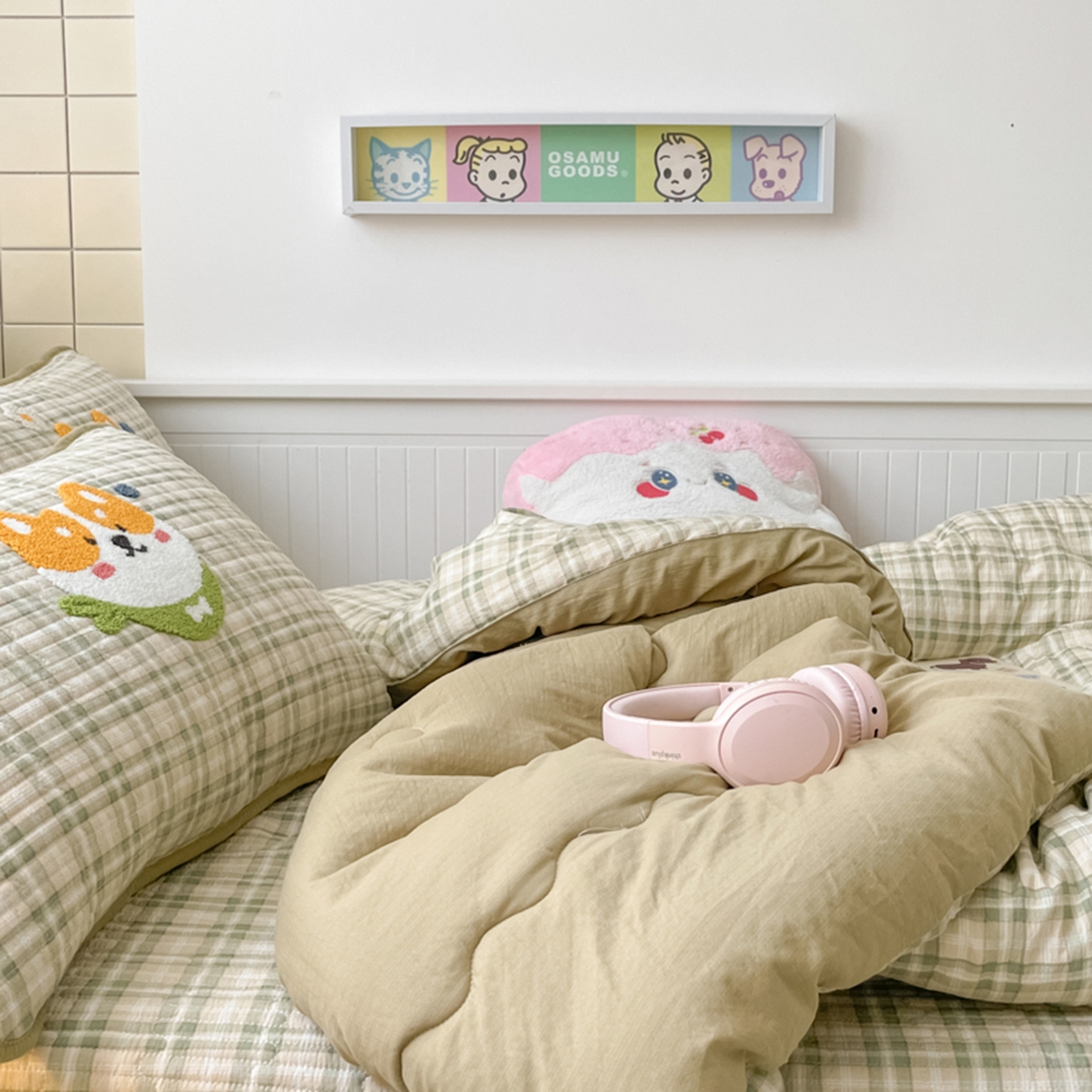 91家纺网 家纺一手货源 找家纺 云玲时尚 2025新款云感毛巾绣懒人冬季一体春秋冬被子被芯 幸运狗