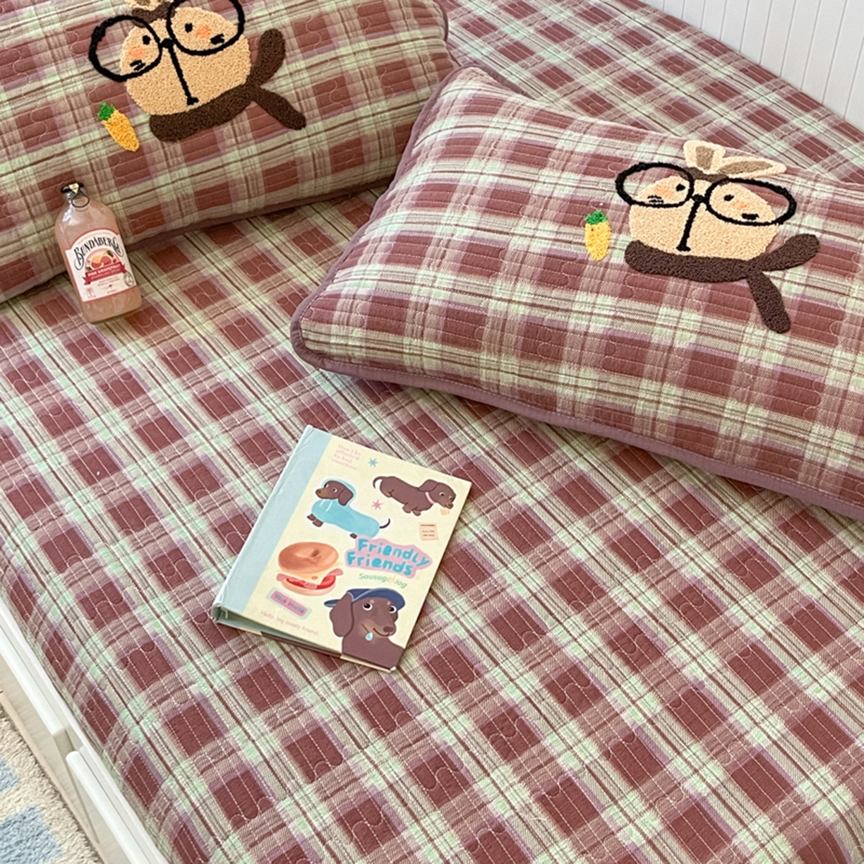 91家纺网 家纺一手货源 找家纺 云玲时尚 2025新款云感毛巾绣懒人冬季一体春秋冬被子被芯 兔宝