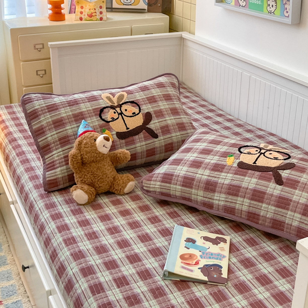 91家纺网 家纺一手货源 找家纺 云玲时尚 2025新款云感毛巾绣懒人冬季一体春秋冬被子被芯 兔宝