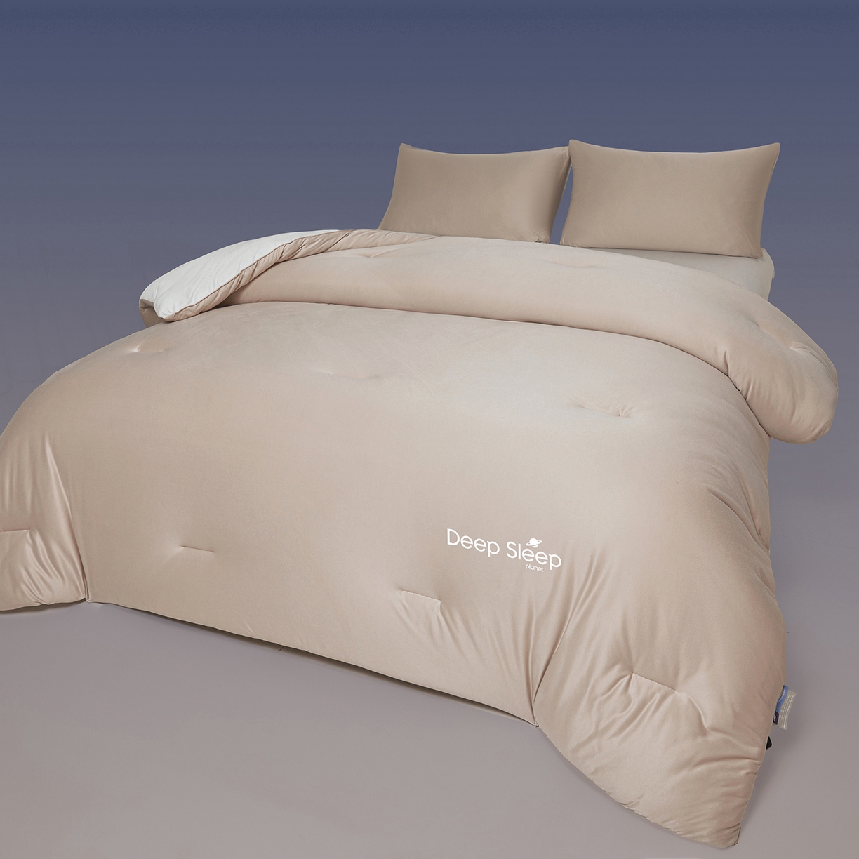 91家纺网 家纺一手货源 找家纺 云玲时尚 2025新款深睡星球针织棉控温被pro被子被芯 杏仁咖