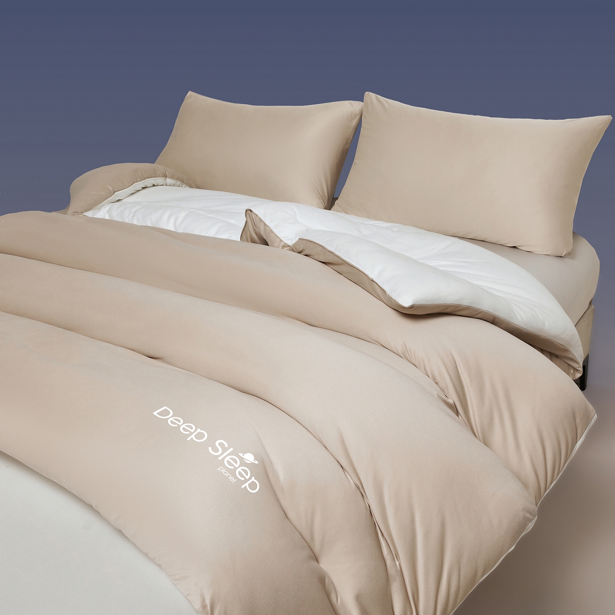 91家纺网 家纺一手货源 找家纺 云玲时尚 2025新款深睡星球针织棉控温被pro被子被芯 杏仁咖