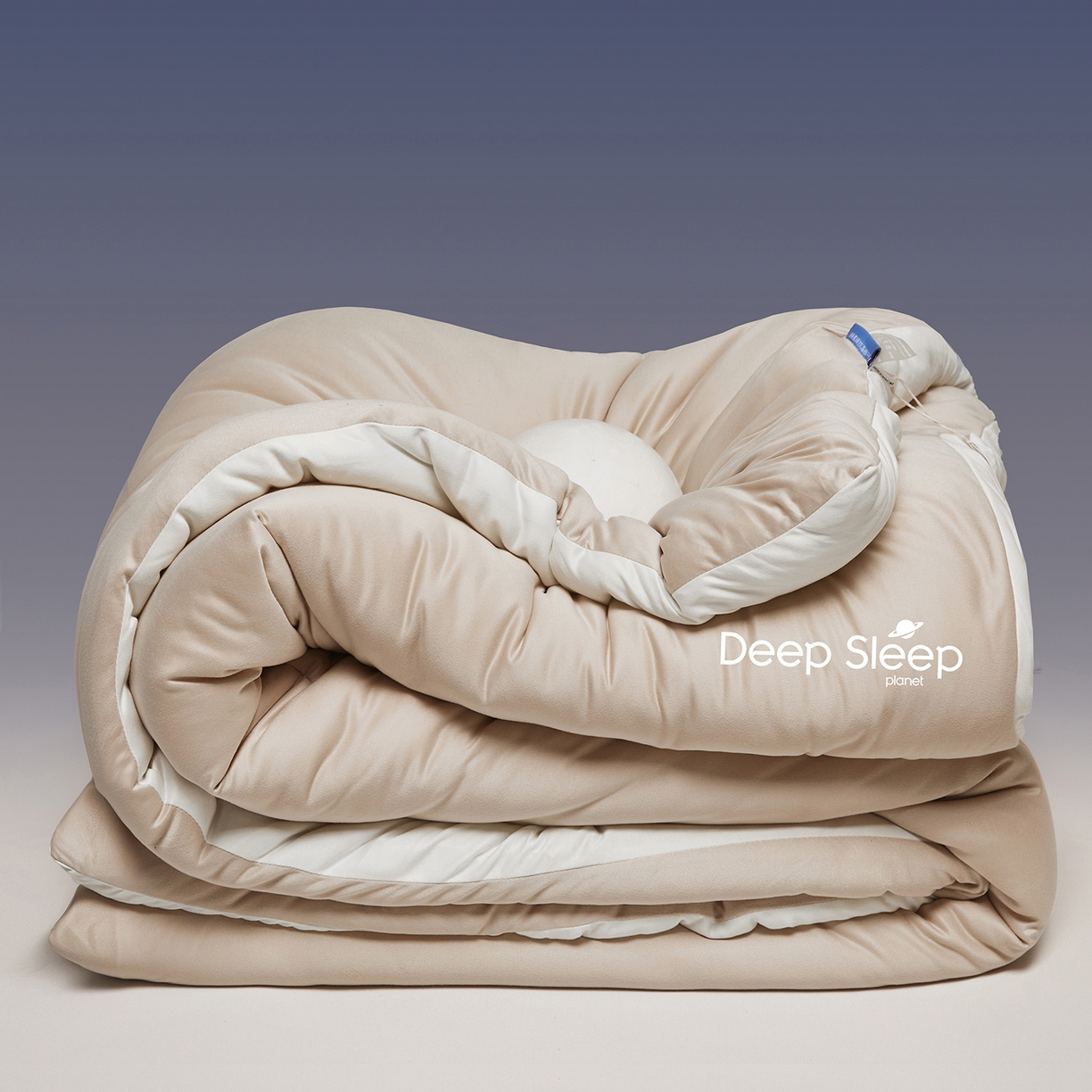 91家纺网 家纺一手货源 找家纺 云玲时尚 2025新款深睡星球针织棉控温被pro被子被芯 杏仁咖