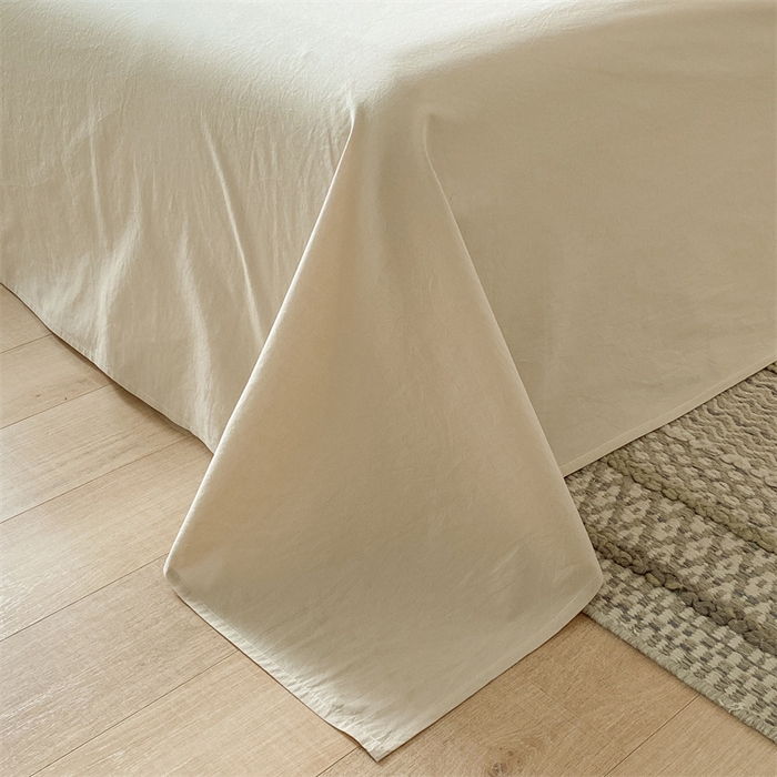 91家纺网 家纺一手货源 找家纺 （总）澜妃 2025新款13372纯色双拼全棉纯棉四件套