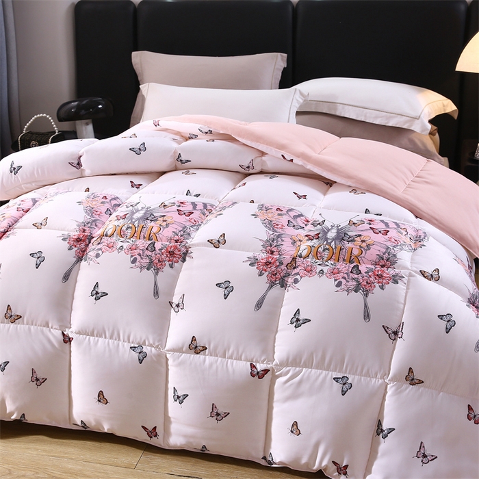 91家纺网 家纺一手货源 找家纺 （总）好老表被业 2025新款印花羽丝绒冬被春秋被子蓄能发热暖绒棉太空被芯单双人加厚