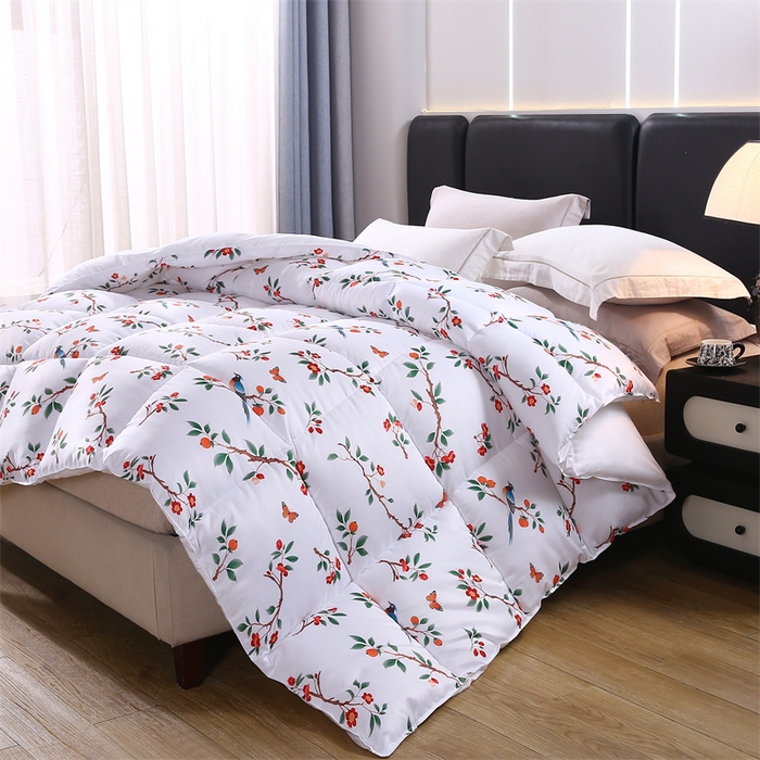 91家纺网 家纺一手货源 找家纺 （总）好老表被业 2025新款印花羽丝绒冬被春秋被子蓄能发热暖绒棉太空被芯单双人加厚