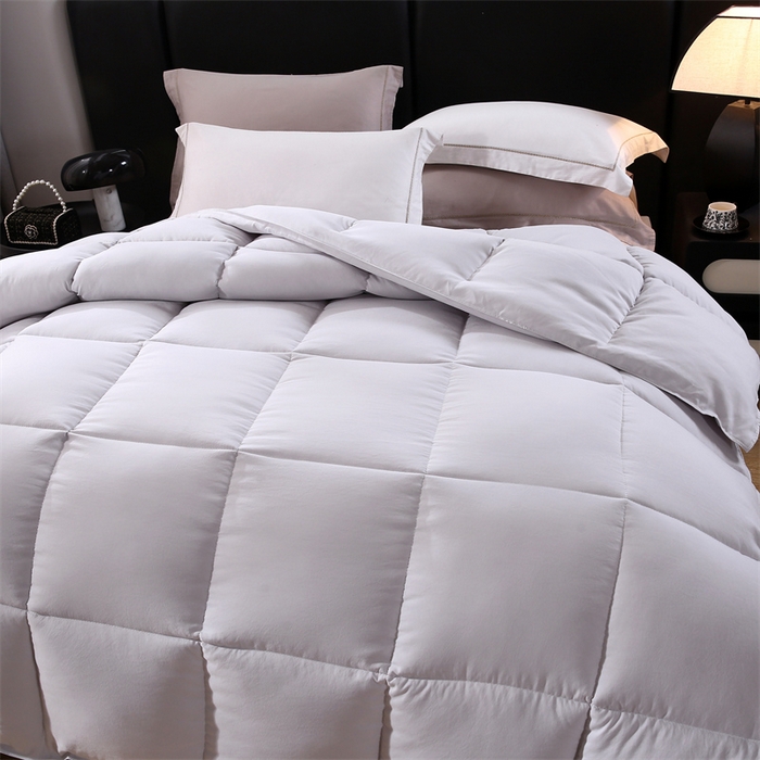 91家纺网 家纺一手货源 找家纺 好老表被业 2025新款印花羽丝绒冬被被子被芯 白银灰色