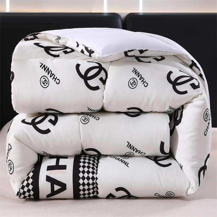 91家纺网 家纺一手货源 找家纺 好老表被业 2025新款印花羽丝绒冬被被子被芯 轻奢白