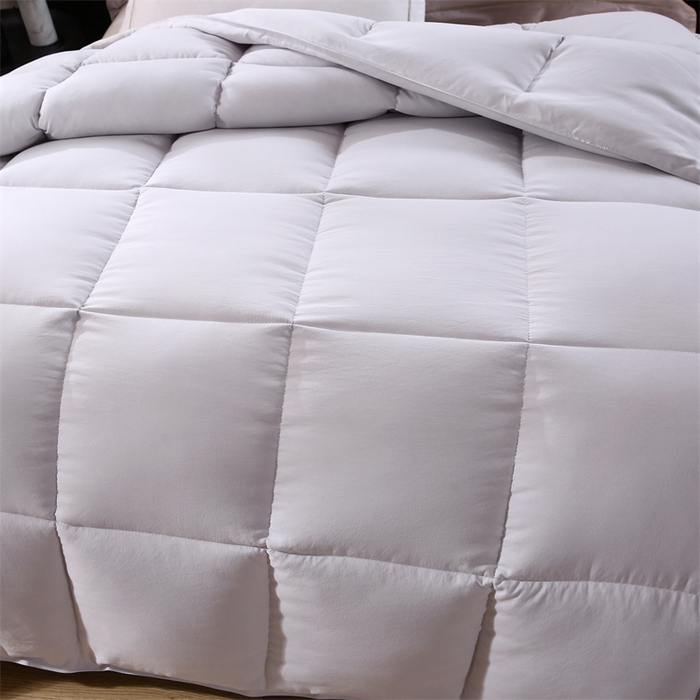 91家纺网 家纺一手货源 找家纺 好老表被业 2025新款印花羽丝绒冬被被子被芯 白银灰色