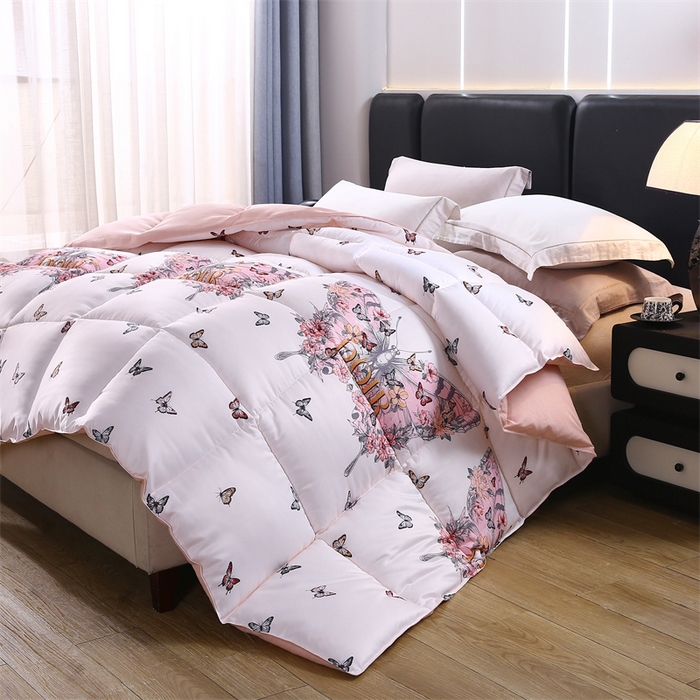 好老表被业 2025新款印花羽丝绒冬被被子被芯 暖彩蝶居