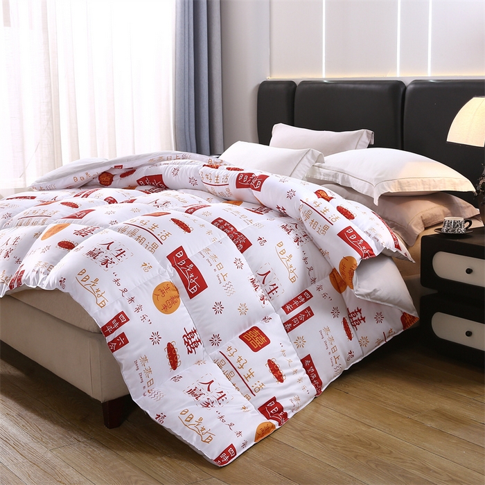 好老表被业 2025新款印花羽丝绒冬被被子被芯 吉语满铺