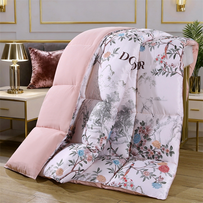 91家纺网 家纺一手货源 找家纺 好老表被业 2025新款印花羽丝绒冬被被子被芯 枝漾花庭