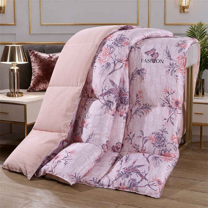 91家纺网 家纺一手货源 找家纺 好老表被业 2025新款印花羽丝绒冬被被子被芯 雅韵枝头