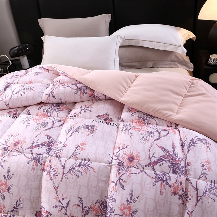 91家纺网 家纺一手货源 找家纺 好老表被业 2025新款印花羽丝绒冬被被子被芯 雅韵枝头