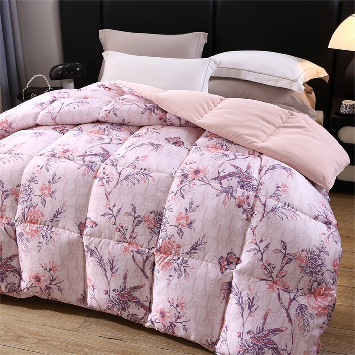 91家纺网 家纺一手货源 找家纺 好老表被业 2025新款印花羽丝绒冬被被子被芯 雅韵枝头