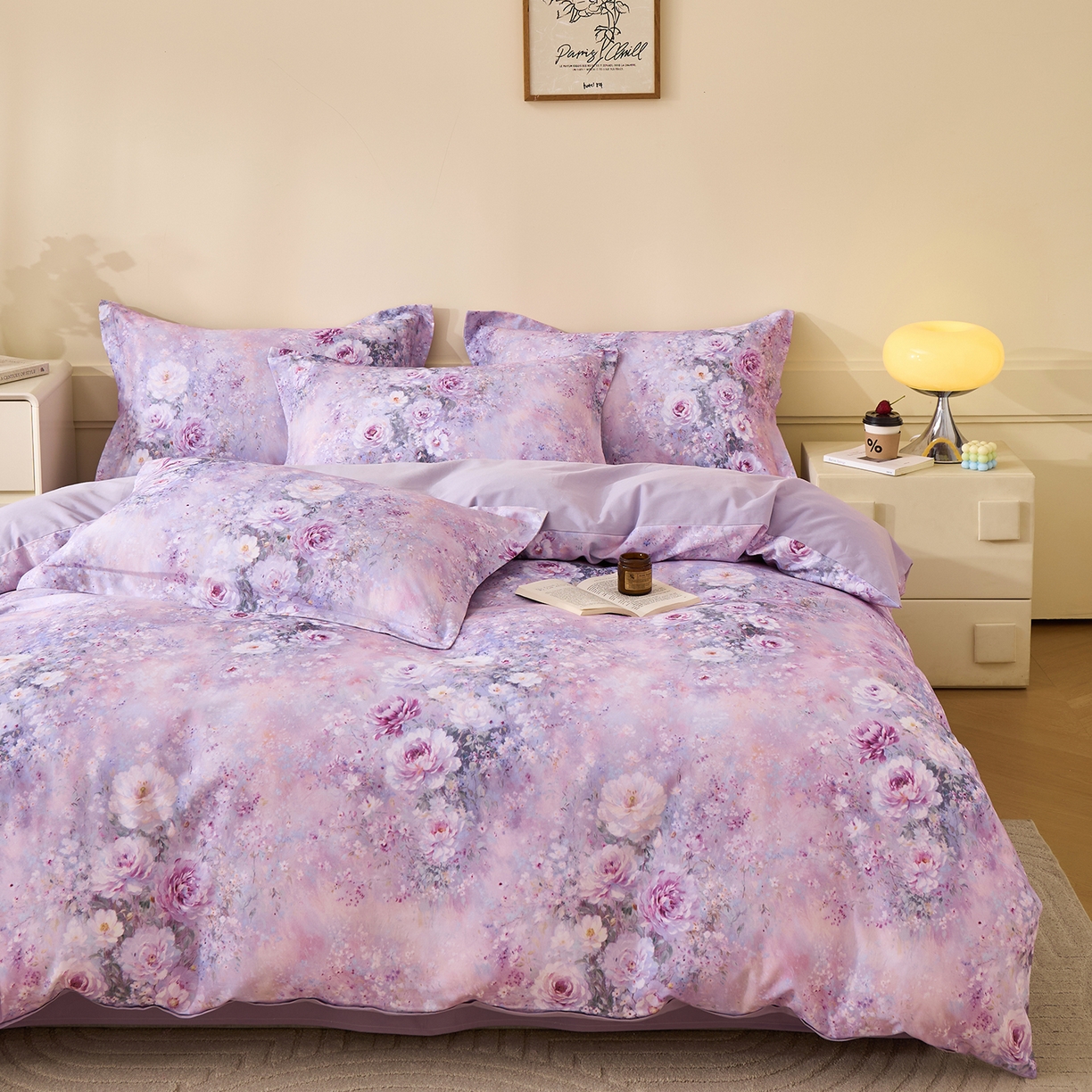 91家纺网 家纺一手货源 找家纺 （总）元元家居（元元被业） 2025秋冬新款全棉纯棉磨毛印花四件套