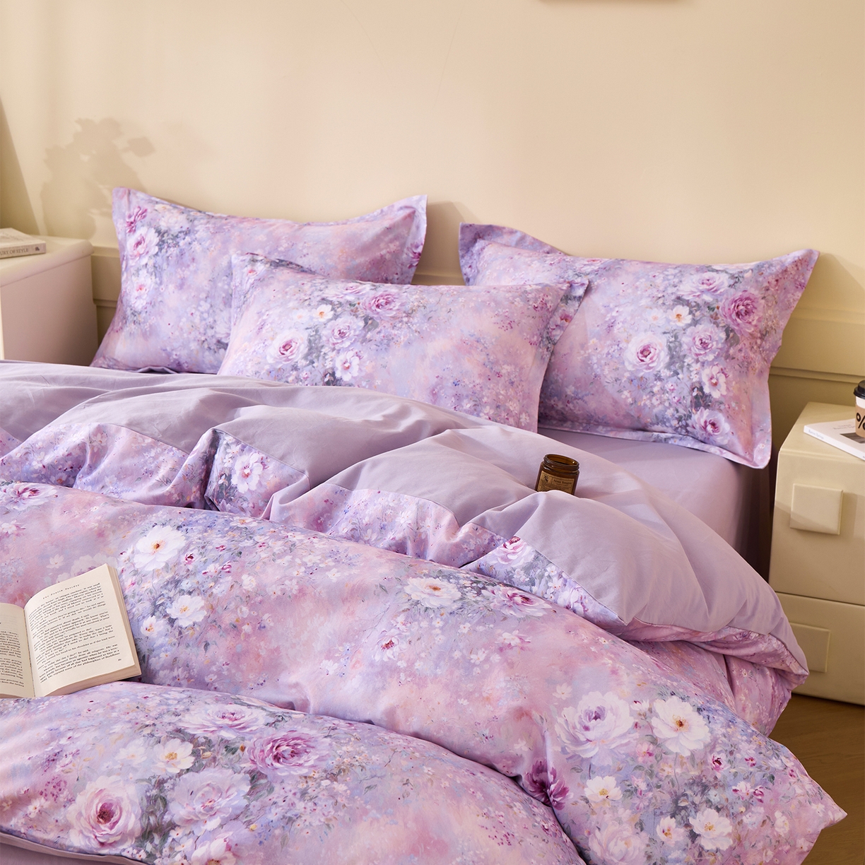 91家纺网 家纺一手货源 找家纺 （总）元元家居（元元被业） 2025秋冬新款全棉纯棉磨毛印花四件套